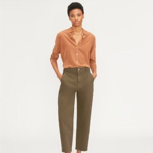 Everlane Utility Barrel Pant NWT 00 Dark Moss